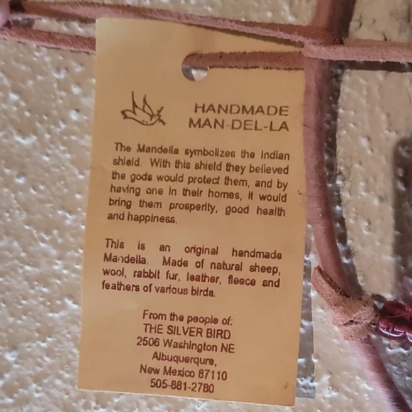 Vintage Brown and Tan Dreamcatcher with Feathers - Picture 2 of 11